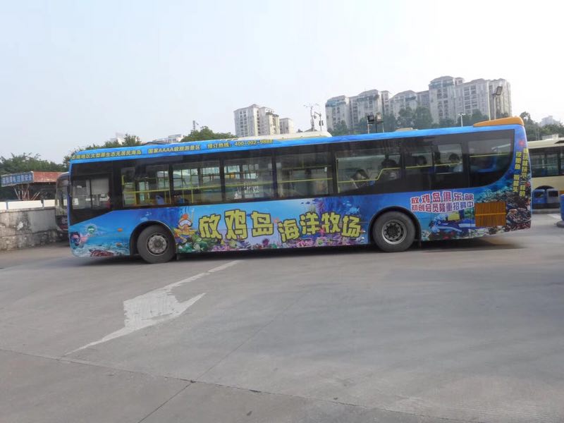 海洋牧场广州公交车广告